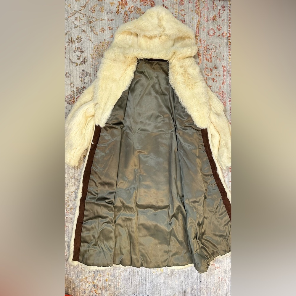Hooded Rabbit Fur Coat - Picture 11 of 12